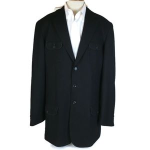 Sean John Sports Coat Size Xxl Black 4 Pocket - image 1